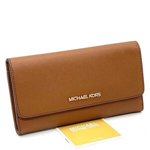 Michael Kors Large Trifold Wallet Luggage (NWT)